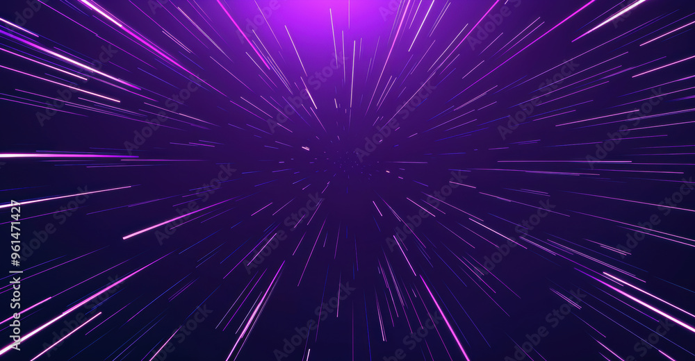 Poster Abstract background with speed lines rushing toward central vanishing point, creating sense of motion and perspective. High quality photo