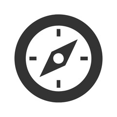 Compass Icon with Thick Outline
