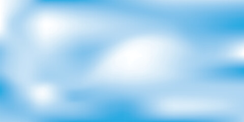 Beautiful clouds, abstract white and blue color gradient background. Vector illustration.