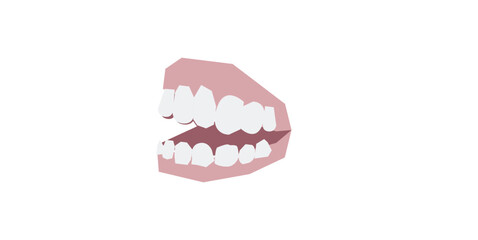 Naklejka premium teeth denture funny illustration vector tooth