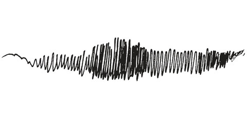 Radial sound wave curve grunge pattern white background. vektor
