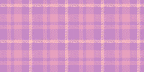 Amazing seamless tartan plaid, kitchen fabric vector textile. Good pattern texture check background in purple and pink colors.