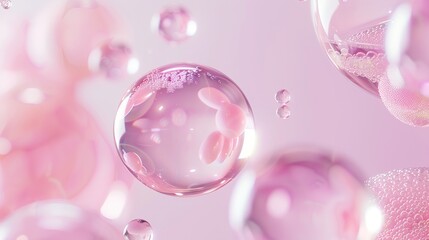 Abstract Pink Bubbles