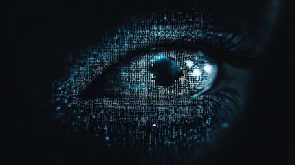 Obraz premium Digital Eye: A Close-Up of the Future