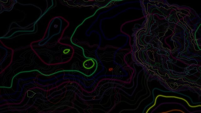 Electric neon mapping. Luminous neon navigation.