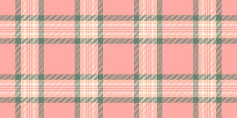 Gentleman check pattern background, lumberjack plaid vector texture. Customizable textile fabric tartan seamless in red and light colors.