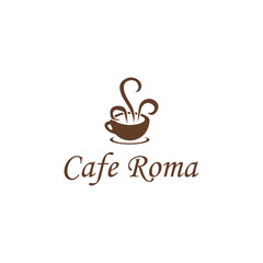 Cafe Roma Logo Vector Minimalist