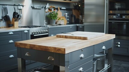 Kitchen Island With Butcher Block Countertop