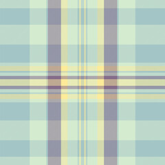 Gentleman tartan textile pattern, upscale check plaid fabric. Single seamless texture background vector in pastel and light colors.