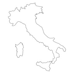 Italy map symbol shape, travel web flat concept icon web vector illustration