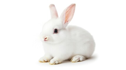 Obraz premium Cute rabbit animal sitting transparent background