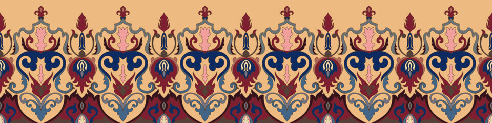 carpet pattern Textile digital design motif pattern decor hand made artwork frame gift card wallpaper women cloth front back and duppata print element of baroque ornament paisley abstract border rug