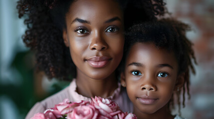 Fototapeta premium Happy International Womens Day.Smiling Daughter