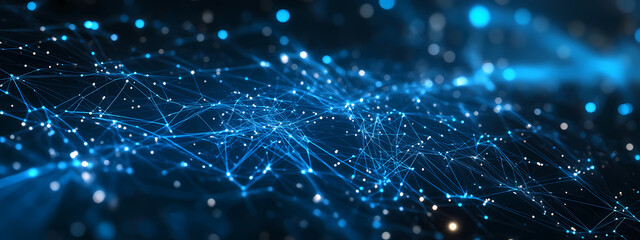 Abstract Blue Circuit Network