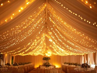 Twinkling Lights Under a Canopy