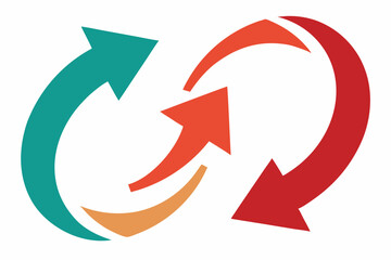 red and white arrows