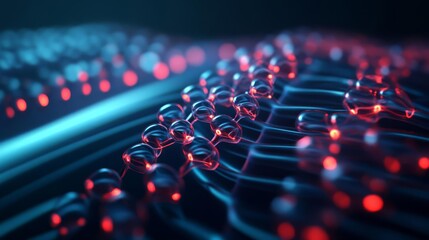 Fototapeta premium ATP production in muscle cells, mitochondria energy synthesis, cellular respiration, 3D illustration
