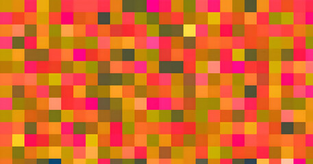 Fototapeta premium orange green and yellow pixelated background 