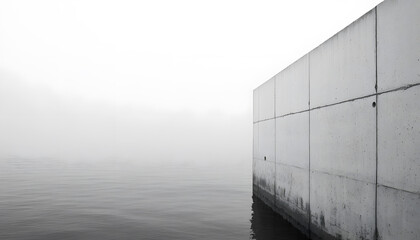 Fototapeta premium A large expanse of blank space with just a tiny dot or small shape in the corner, emphasizing minimalism