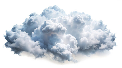 White clouds isolated on white background