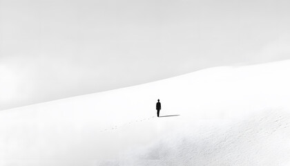 A large expanse of blank space with just a tiny dot or small shape in the corner, emphasizing minimalism