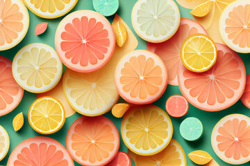 Obraz premium Doodle orange elements. Hand drawn pattern illustrations