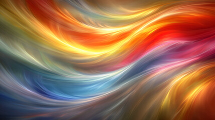 Obraz premium Vibrant swirling colors create a fluid abstract pattern reminiscent of a sunset or sunrise in a dynamic artistic composition