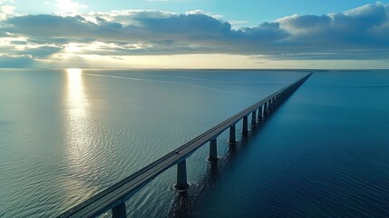 Bridge over the Water at Sunset