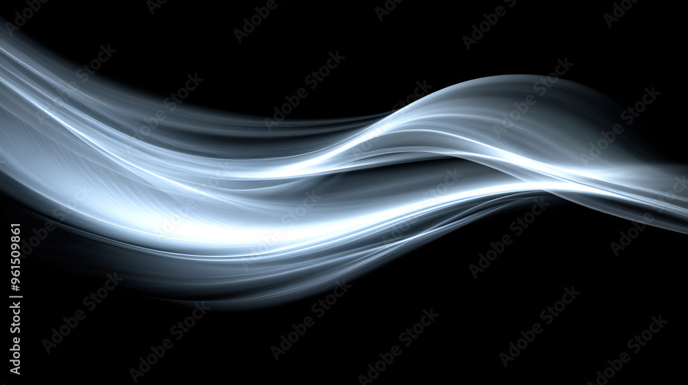 Aufkleber soft, flowing lines of light create a serene abstract design against a dark background