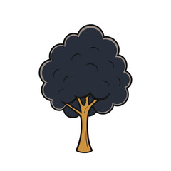 Elegant black tree icon vector illustration, perfect for logos, branding, decor, and nature-themed designs. A versatile and stylish graphic for various creative projects.