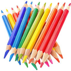 Naklejka premium pencils isolated on white background