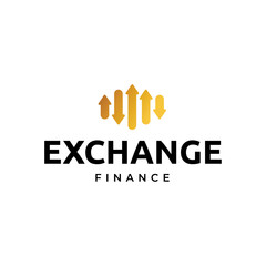 Trading, trade, currency investment logo design.