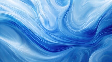 Fototapeta premium Blue abstract wave pattern, providing a smooth and fluid background.