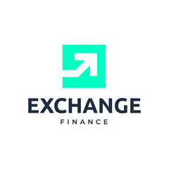 Trading, trade, currency investment logo design.