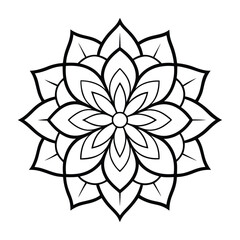 Mandala line art vector illustrator