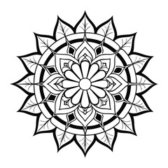 Mandala line art vector illustrator
