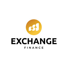 Trading, trade, currency investment logo design.
