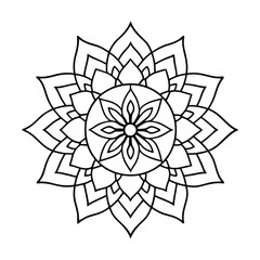 Mandala line art vector illustrator