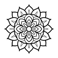 Mandala line art vector illustrator