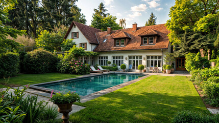 Obraz premium Modern Villa with swimming pool