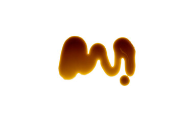 Old engine oil drip stains isolated on white background, clipping  paths