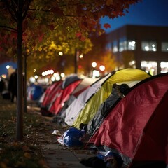 Shoppers camping out overnight for Black Friday deals.