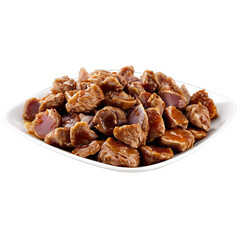 Chicken gizzards cleaned and sliced tender and flavorful captured at a slight angle