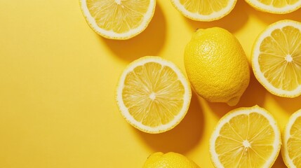 Bright lemon-yellow background with a smooth, clean finish, perfect for a fresh and vibrant look