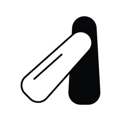 chalk glyph icon with white background vector stock illustration