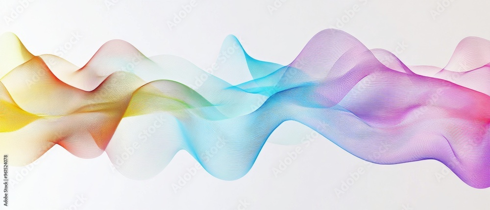 Poster a colorful wave with a rainbow pattern