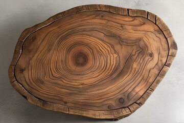 Antique Wood Slab Design with Rustic Contours and Aged Timber