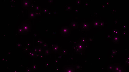 Dark back sky. Night starry abstract skies with twinkling or blinking pink particles stars illustration 8k background