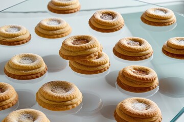 Floating Delightful Cookies: Rich Pastry on a Clear Surface