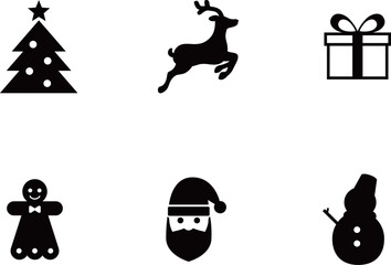 クリスマスのアイコン素材セット
